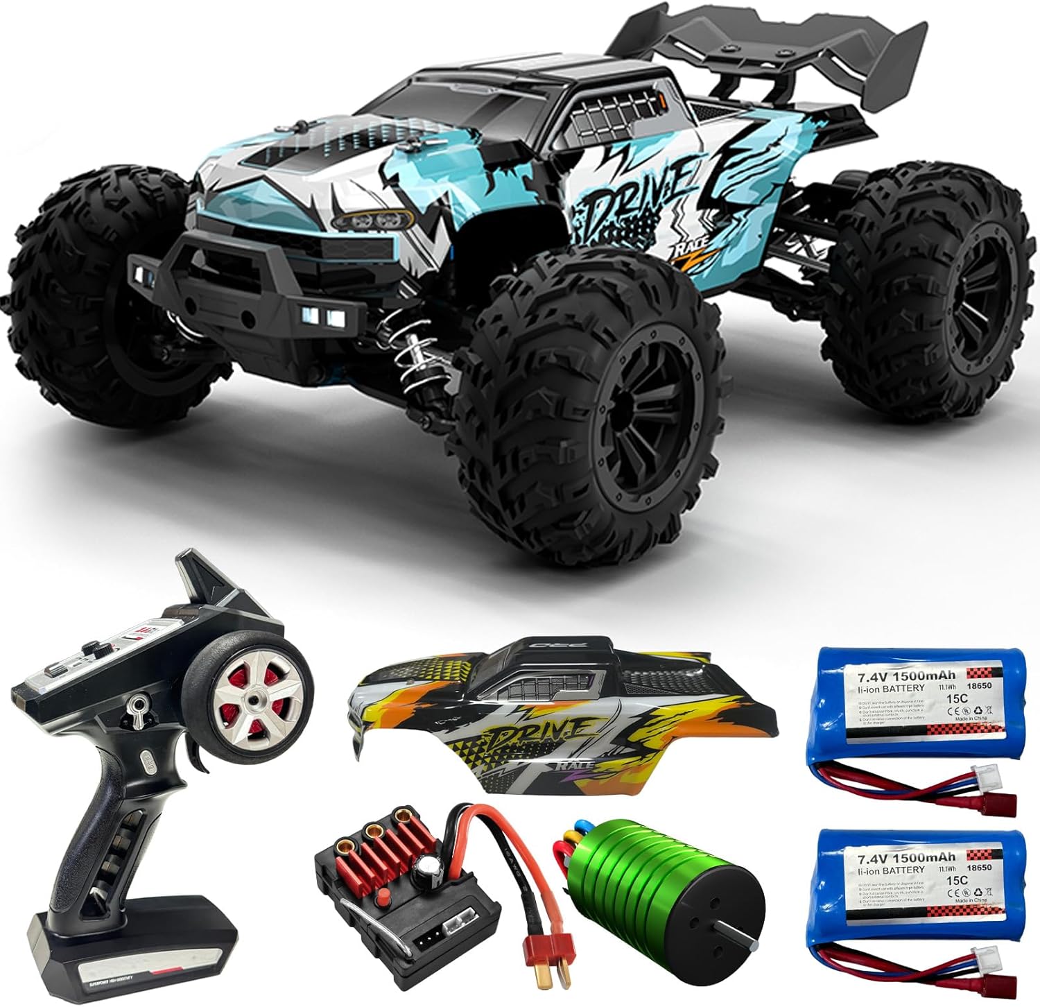 Rc Hobby Grade Monster Truck - Camion monstre RC sans balais à