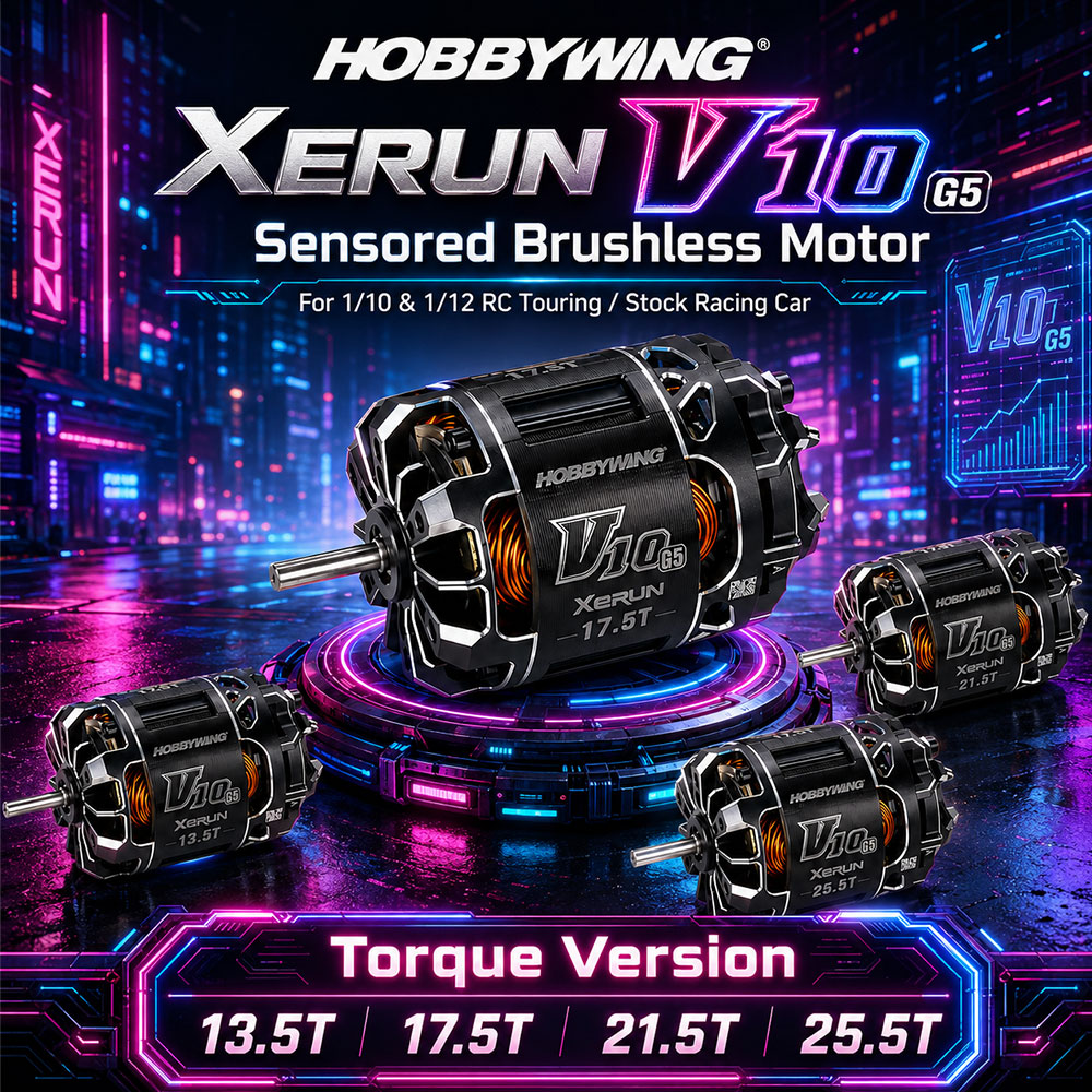 Rc Hobby Engine - Moteur brushless HOBBYWING XERUN V10 G5