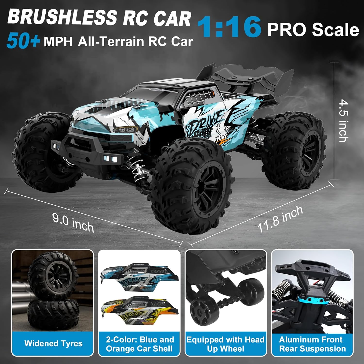 Camion monstre RC sans balais  - Rc Hobby Grade Monster Truck avis et prix