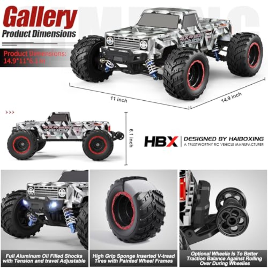 Monster truck RC tout-terrain  - Rc Hobby Grade Monster Truck avis et prix