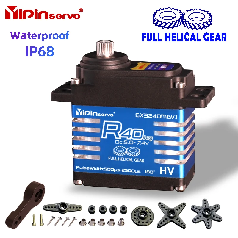 Servo RC étanche IP68, 40kg, e - Servo Metal Gear avis et prix