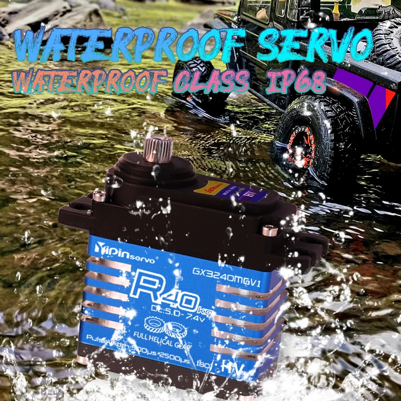 Servo RC étanche IP68, 40kg, e - Servo Metal Gear avis et prix